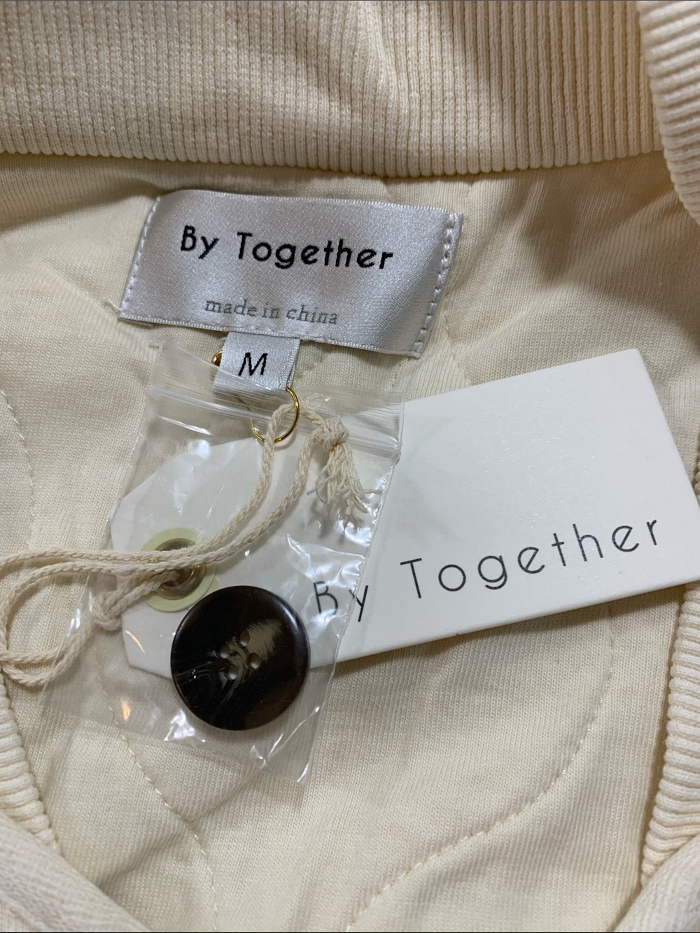 By Together Cream Scoop Neck Sweater